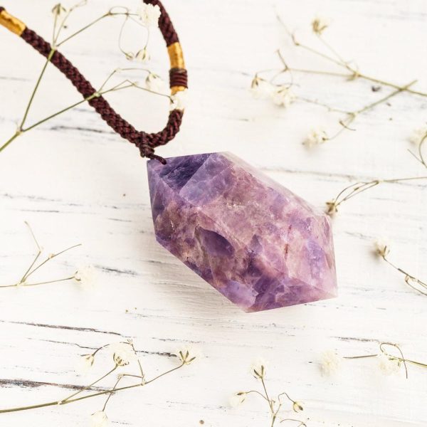 Amethyst Crystal Necklace Fashion