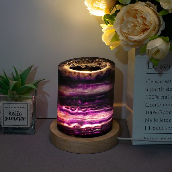 Rainbow Fluorite Crystal Light Lamp Hot on Sale - Image 2