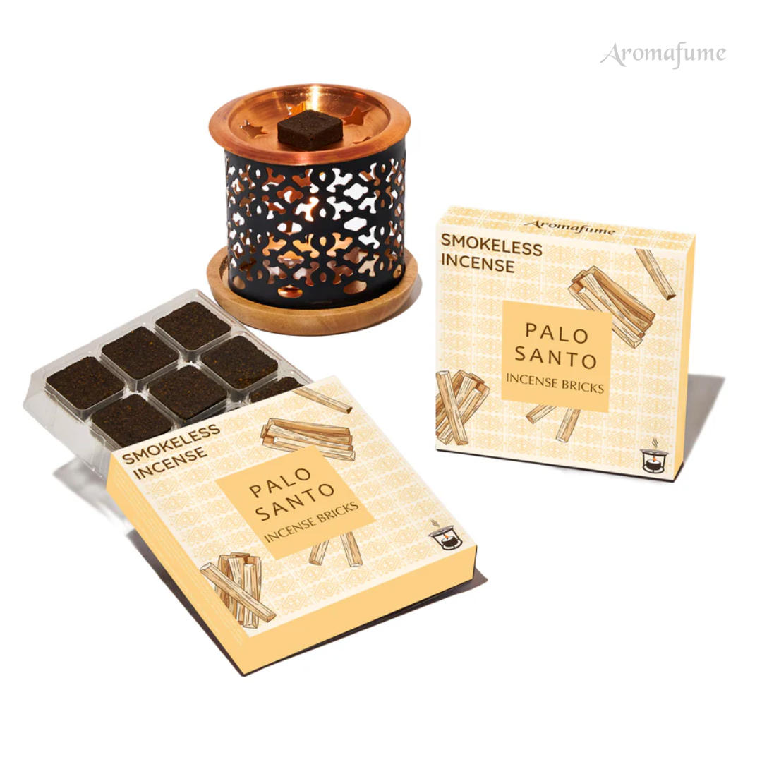 Palo Santo Incense Bricks and Burner Set Online now