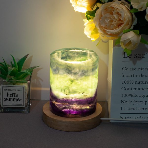 Rainbow Fluorite Crystal Light Lamp Hot on Sale - Image 3