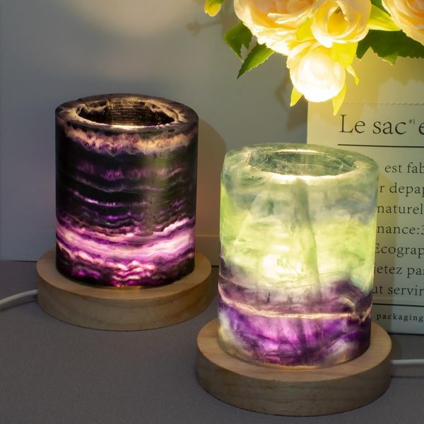 Rainbow Fluorite Crystal Light Lamp Hot on Sale