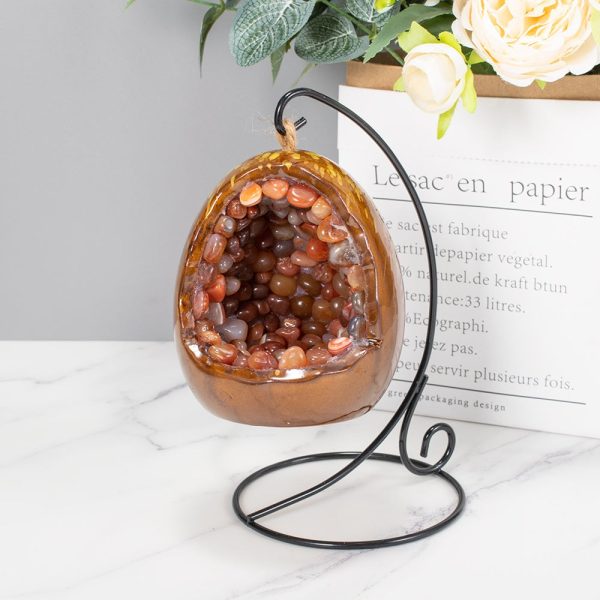Natural Crystal Dragon Egg Lamp For Sale - Image 4